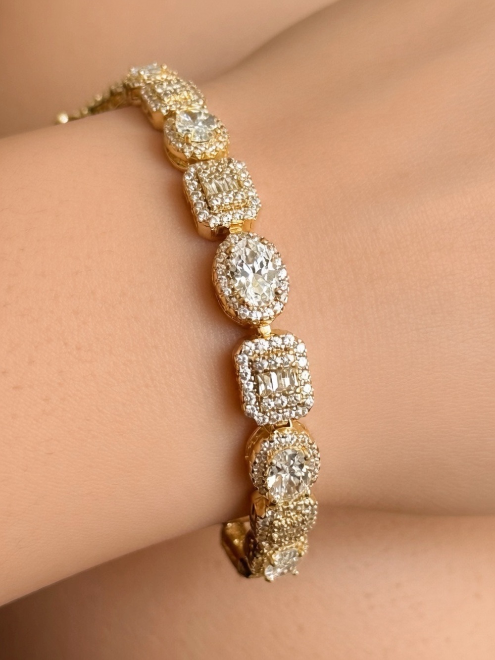 14kt Gold plated & CZ Tennis Bracelet - Women Jewelry